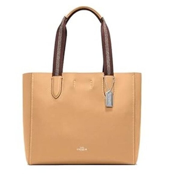Coach 58660 Derby Tote Pebble Leather Shoulder Bag Latte NWT - Picture 13 of 13